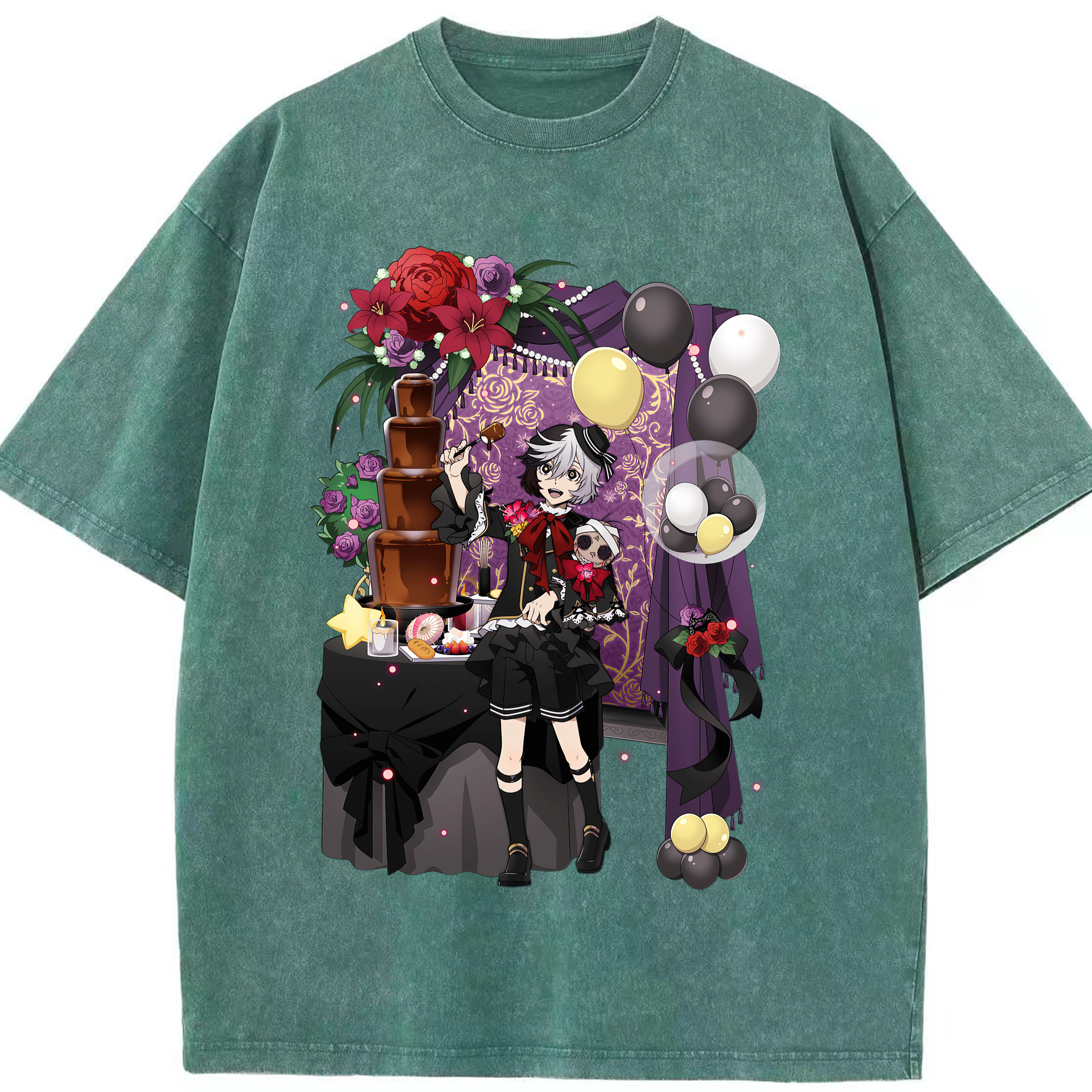 （画像用） 文豪ストレイドッグス Bungo Stray Dogs 綿100% ヴィンテージ風 半袖Tシャツ（フロントプリント）